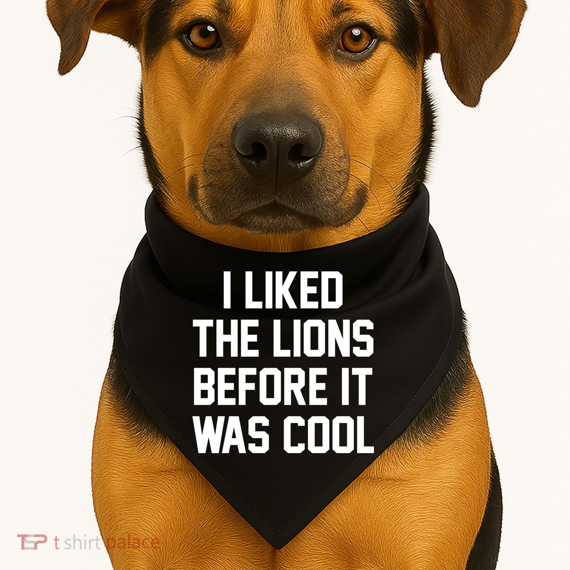 I Liked The Lions Before It Was Cool Funny USA-Made Doggie Bandana