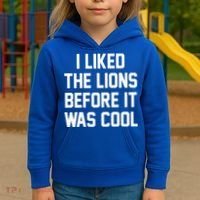 I Liked The Lions Before It Was Cool Funny Kids Hoodie thumb 3