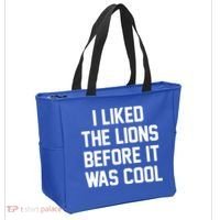 I Liked The Lions Before It Was Cool Funny Tote Bag thumb 2
