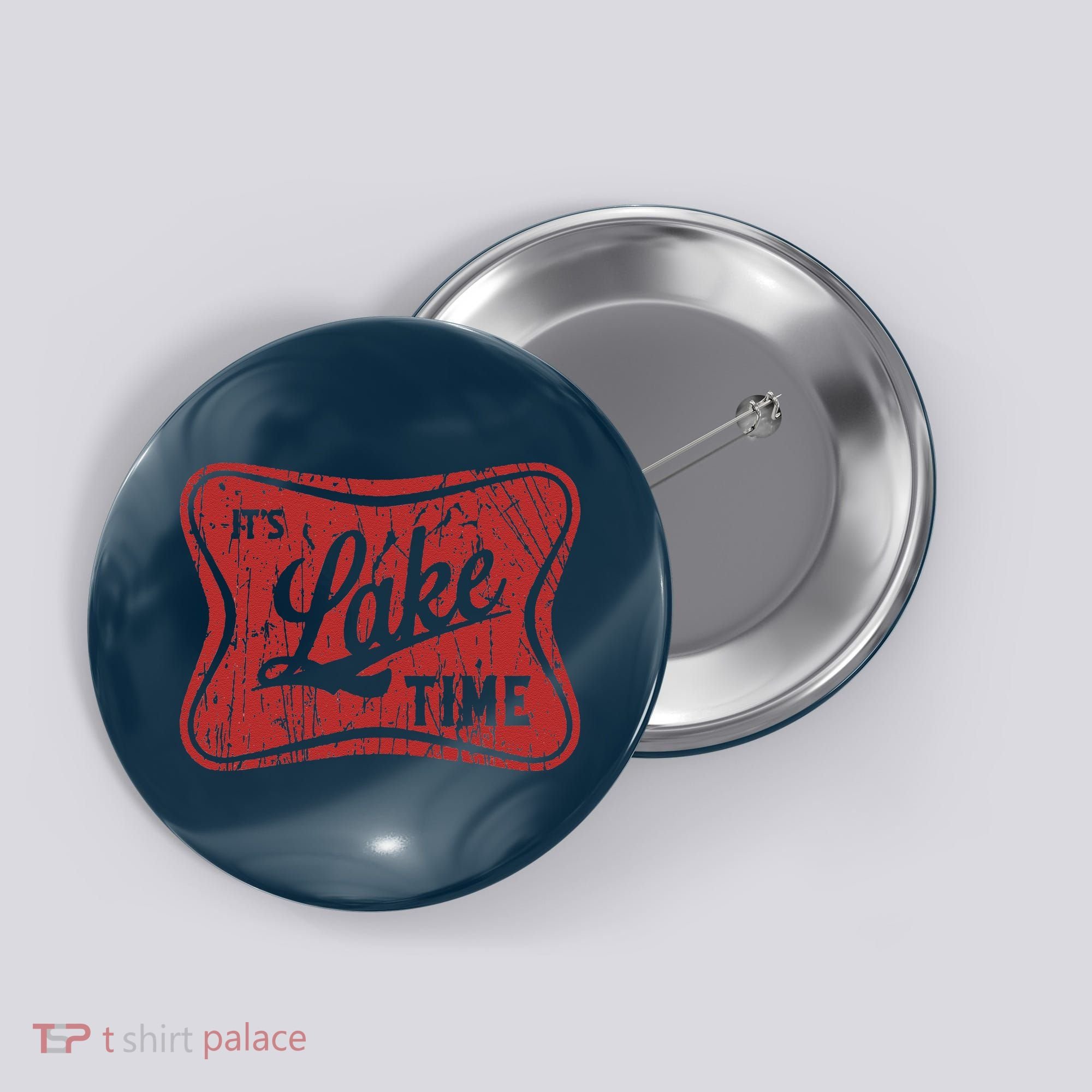 ItS Lake Time Summer Lake Camper Life Button