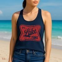 ItS Lake Time Summer Lake Camper Life Women's Tank Top thumb 2