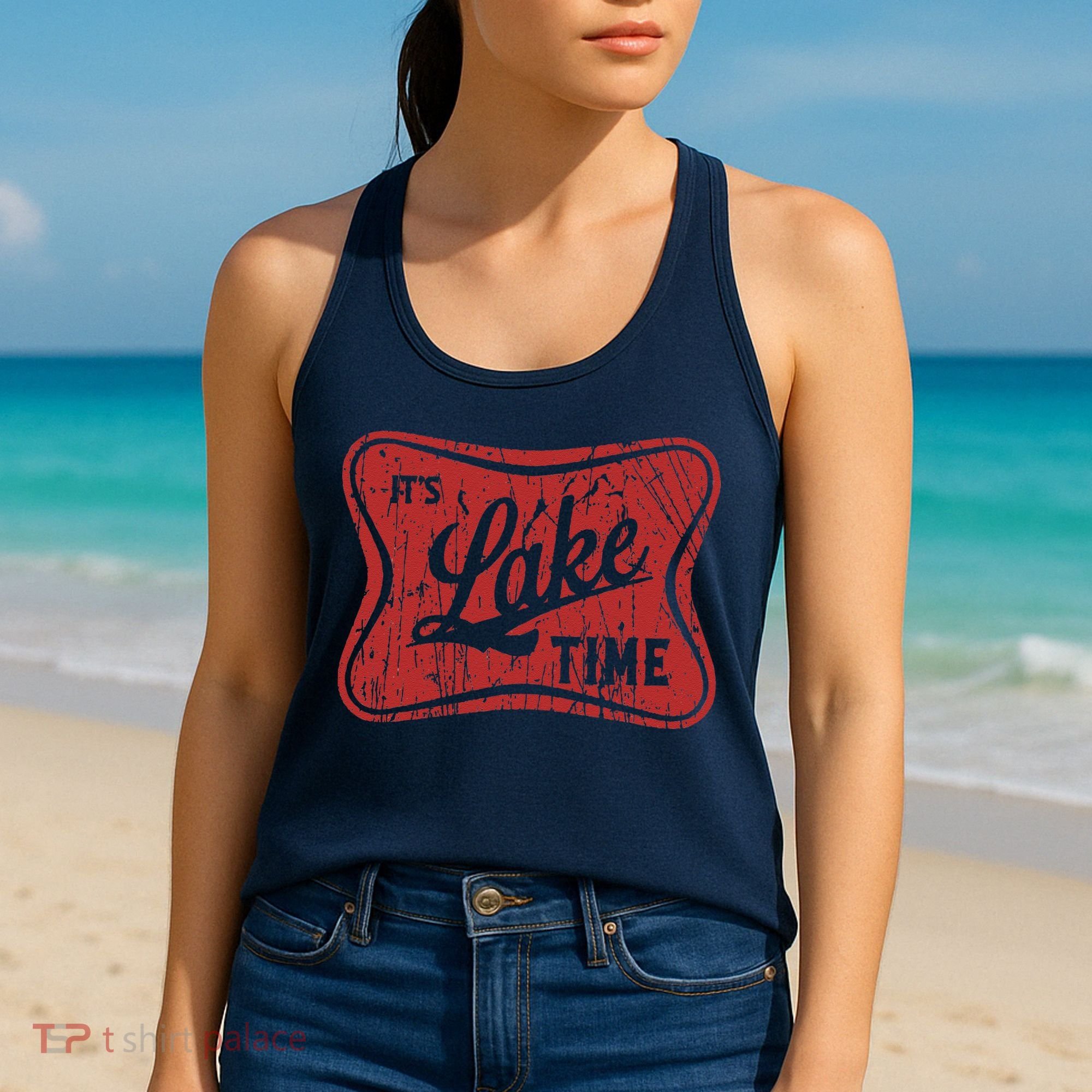 ItS Lake Time Summer Lake Camper Life Women's Tank Top