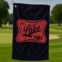 ItS Lake Time Summer Lake Camper Life Golf Towel thumb 1