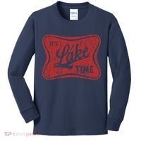 ItS Lake Time Summer Lake Camper Life Kids Long Sleeve Shirt thumb 0