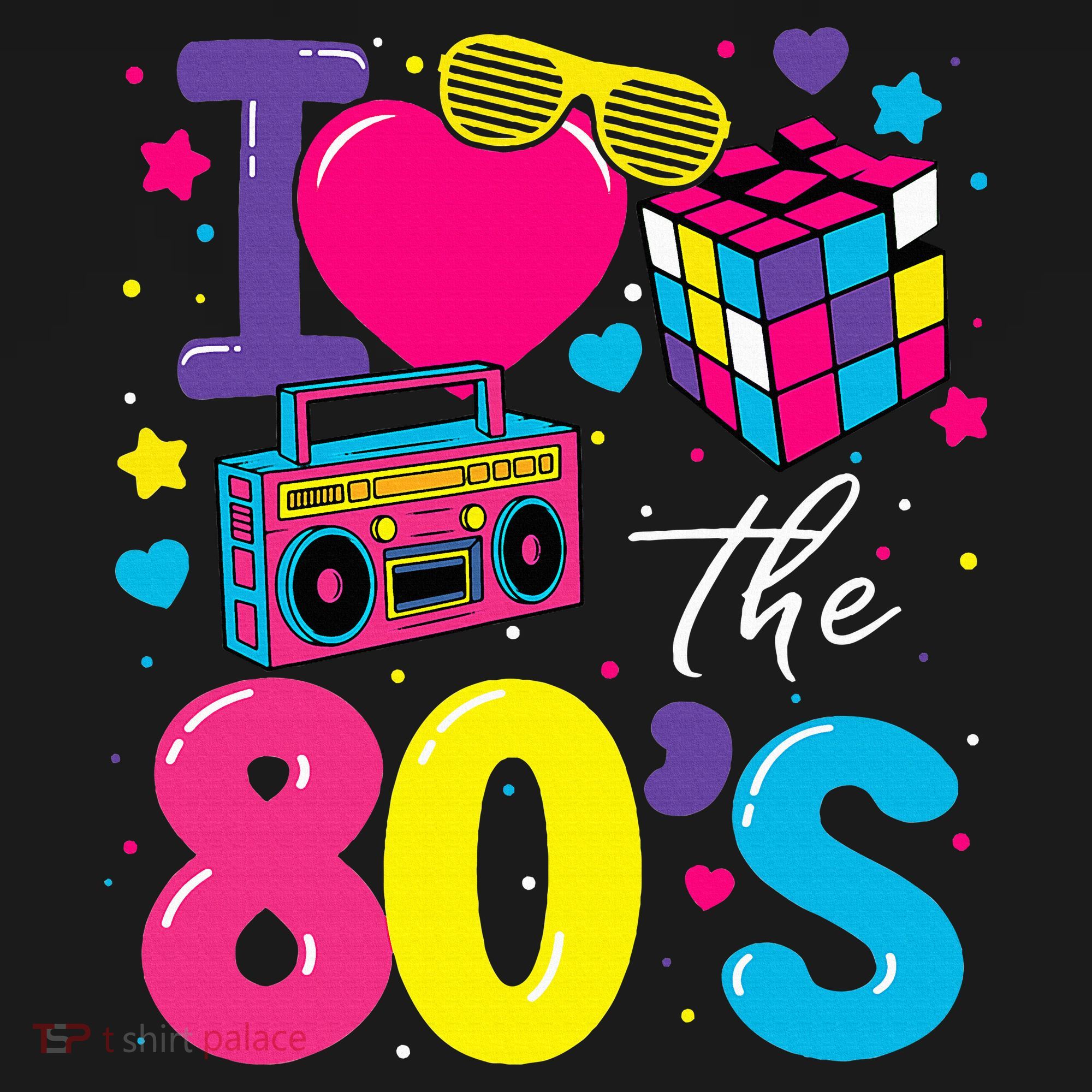 I Love The 80s 80's Party Retro birthday  Coaster
