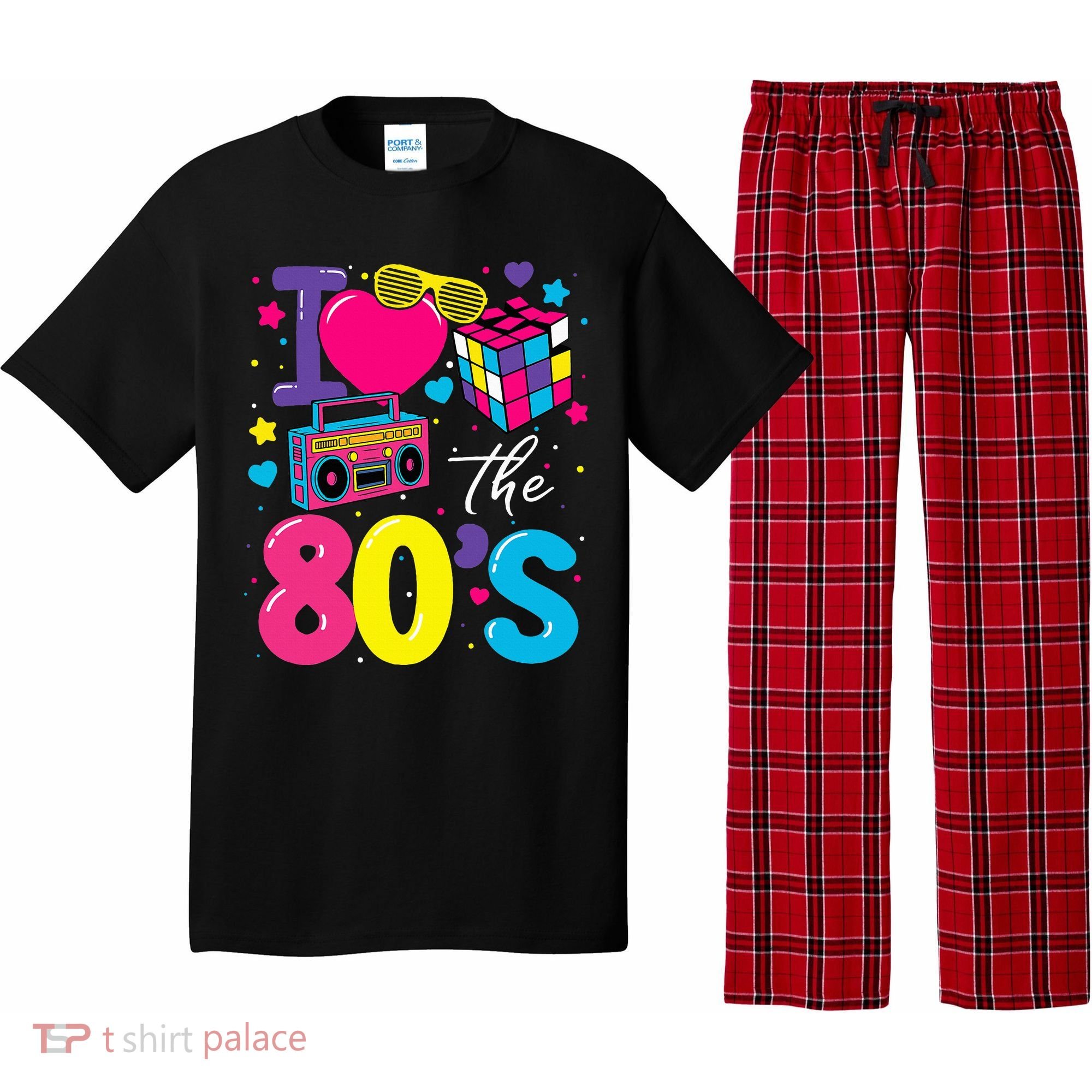 I Love The 80s 80's Party Retro birthday  Pajama Set
