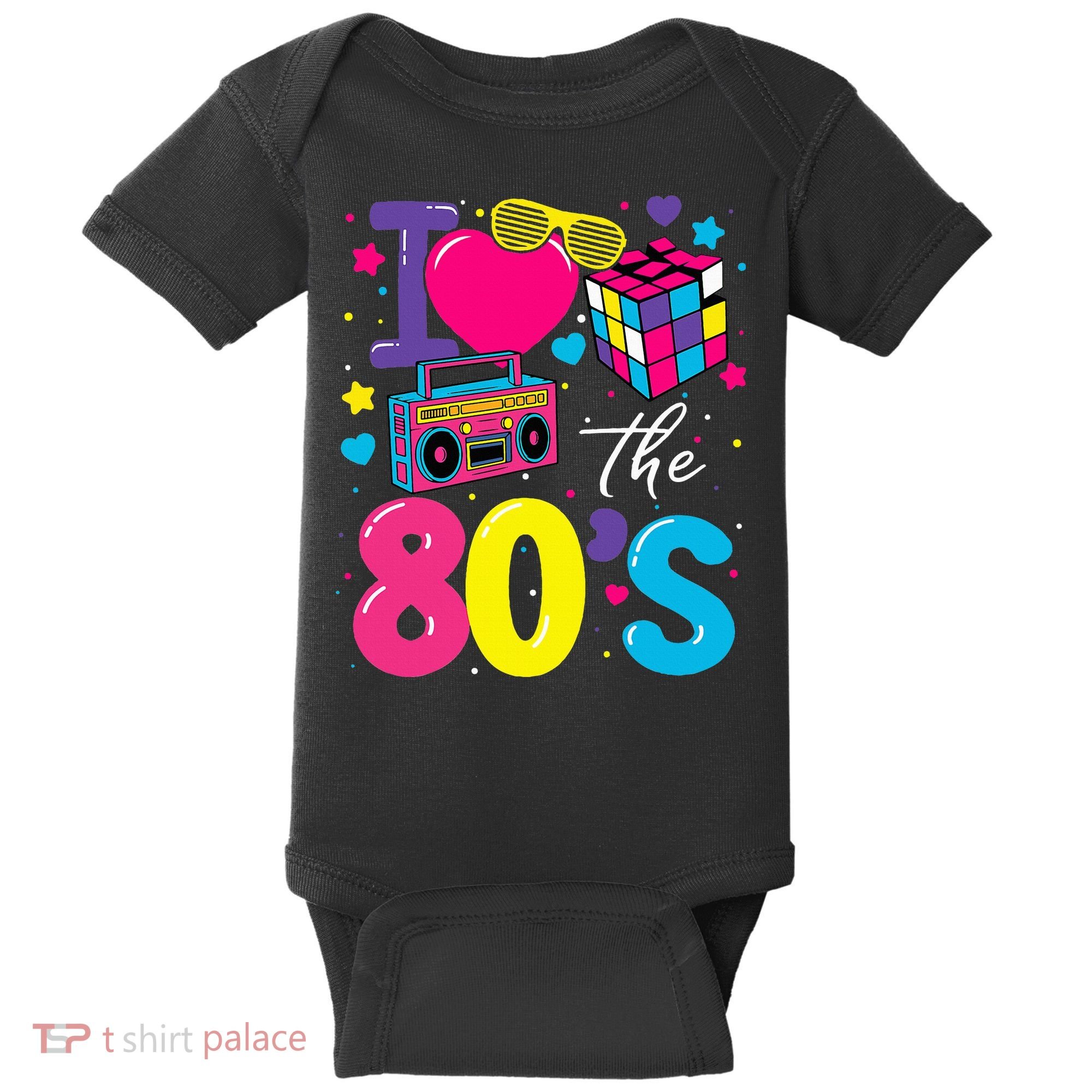 I Love The 80s 80's Party Retro birthday  Baby Bodysuit