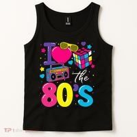 I Love The 80s 80's Party Retro birthday  Tank Top thumb 2