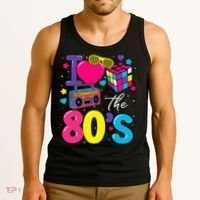 I Love The 80s 80's Party Retro birthday  Tank Top thumb 3