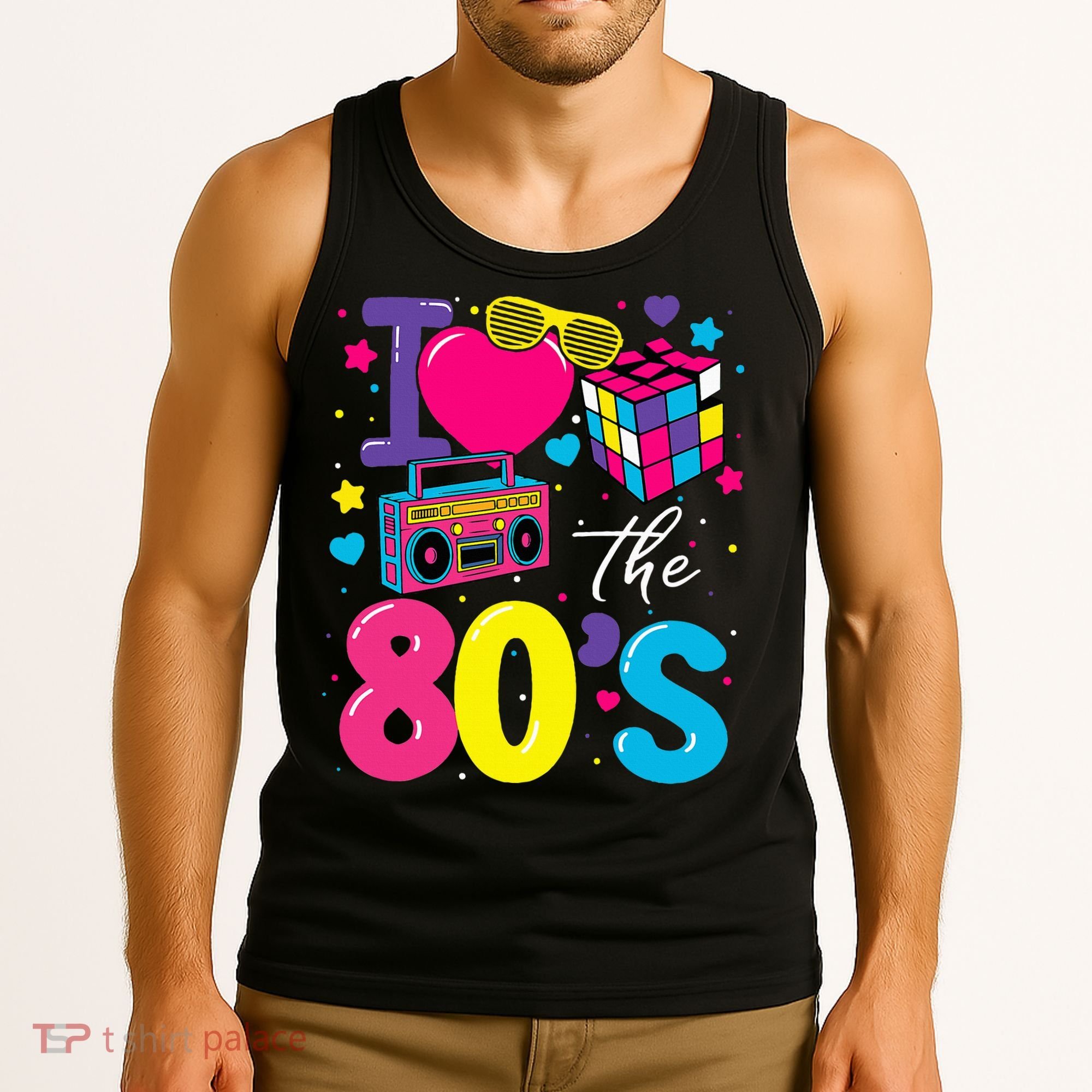 I Love The 80s 80's Party Retro birthday  Tank Top