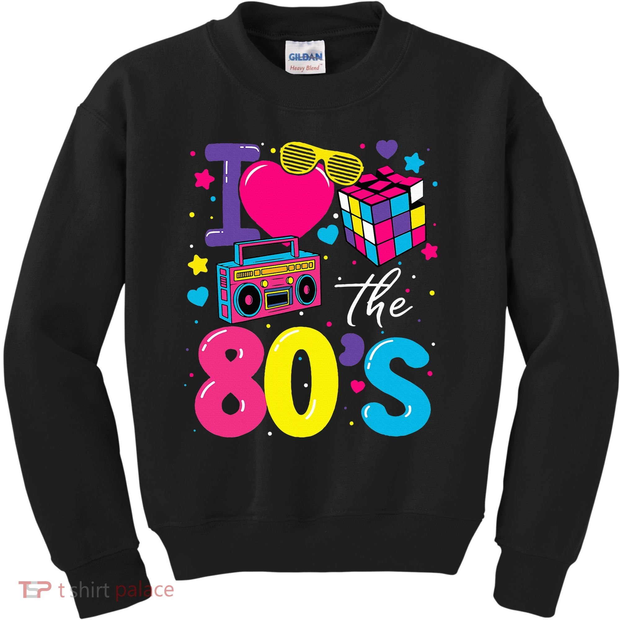 I Love The 80s 80's Party Retro birthday  Kids Sweatshirt