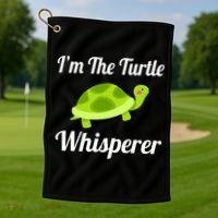 I Love Turtles - Turtle Whisperer Golf Towel thumb 1