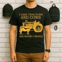 I Like Tractors And Cows And Maybe 3 People Farmer T-Shirt thumb 6