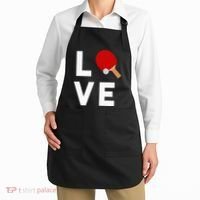 I Love Table Tennis Cute Funny Ping Pong Apron thumb 2