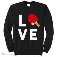 I Love Table Tennis Cute Funny Ping Pong Sweatshirt thumb 0