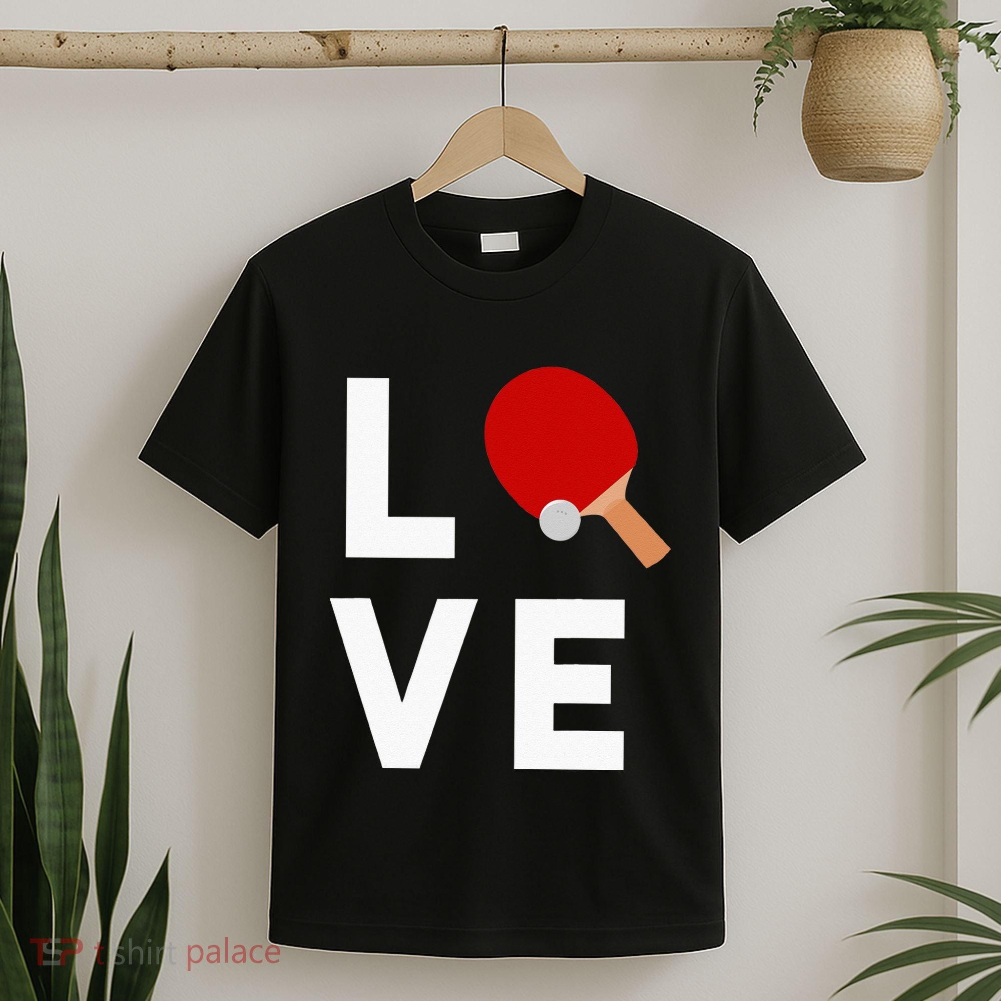 I Love Table Tennis Cute Funny Ping Pong T-Shirt