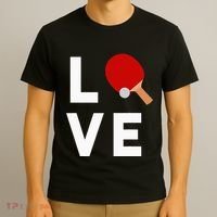 I Love Table Tennis Cute Funny Ping Pong T-Shirt thumb 3