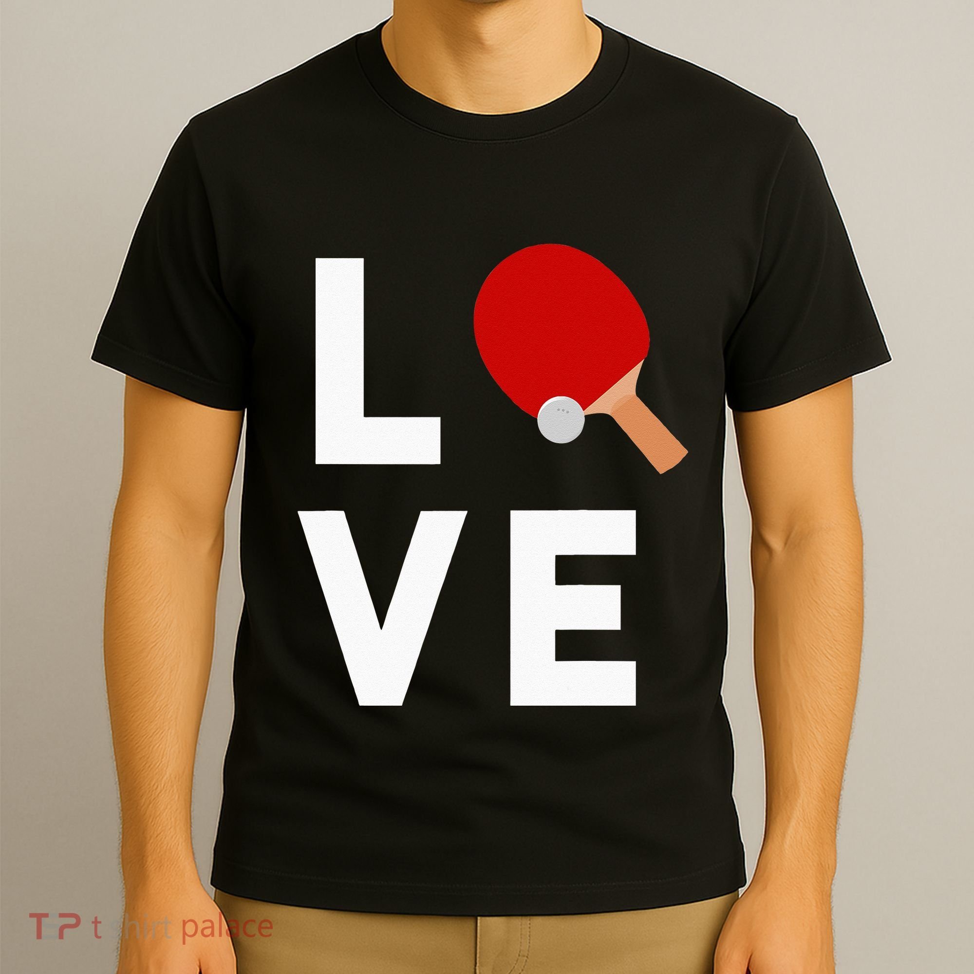 I Love Table Tennis Cute Funny Ping Pong T-Shirt