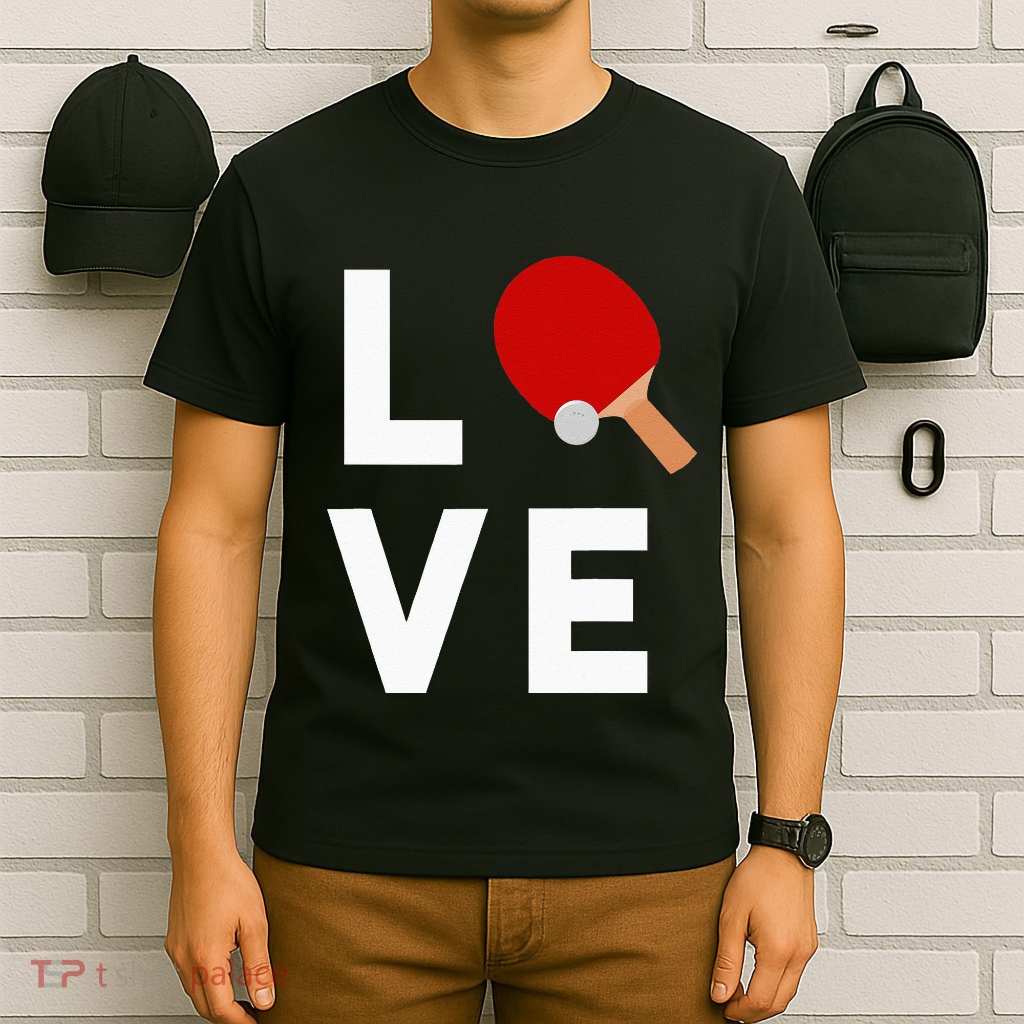 I Love Table Tennis Cute Funny Ping Pong T-Shirt