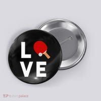 I Love Table Tennis Cute Funny Ping Pong Button thumb 0