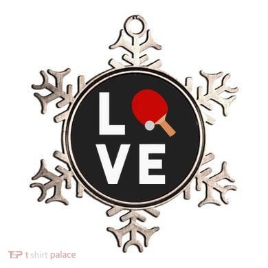 I Love Table Tennis Cute Funny Ping Pong Ornament