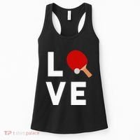 I Love Table Tennis Cute Funny Ping Pong Women's Tank Top thumb 0