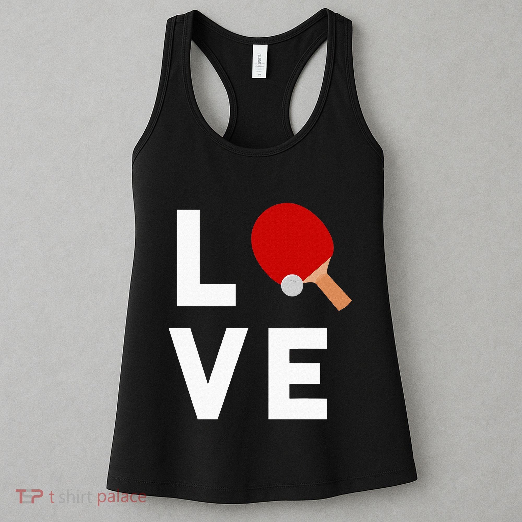 I Love Table Tennis Cute Funny Ping Pong Women's Tank Top