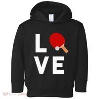 I Love Table Tennis Cute Funny Ping Pong Toddler Hoodie thumb 0
