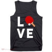 I Love Table Tennis Cute Funny Ping Pong Tank Top thumb 0
