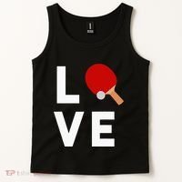 I Love Table Tennis Cute Funny Ping Pong Tank Top thumb 2