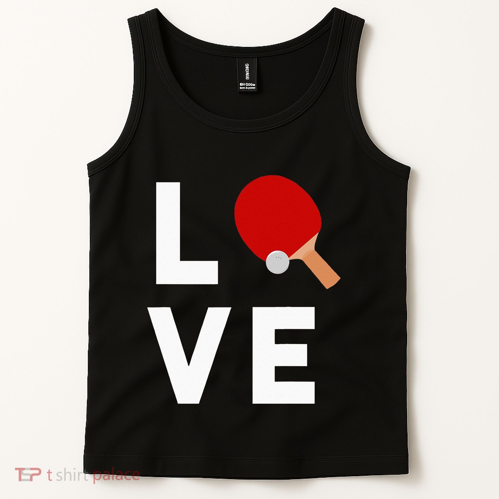 I Love Table Tennis Cute Funny Ping Pong Tank Top