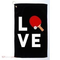 I Love Table Tennis Cute Funny Ping Pong Golf Towel thumb 0