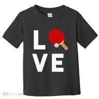I Love Table Tennis Cute Funny Ping Pong Toddler T-Shirt thumb 0