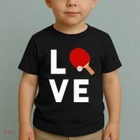 I Love Table Tennis Cute Funny Ping Pong Toddler T-Shirt thumb 2