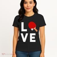 I Love Table Tennis Cute Funny Ping Pong Women's T-Shirt thumb 4