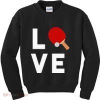 I Love Table Tennis Cute Funny Ping Pong Kids Sweatshirt thumb 0