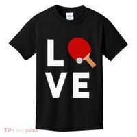 I Love Table Tennis Cute Funny Ping Pong Kids T-Shirt thumb 0