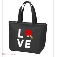 I Love Table Tennis Cute Funny Ping Pong Tote Bag thumb 3