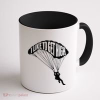 I Like To Get High Skydiver Parachutist Skydive Parachute Coffee Mug thumb 1