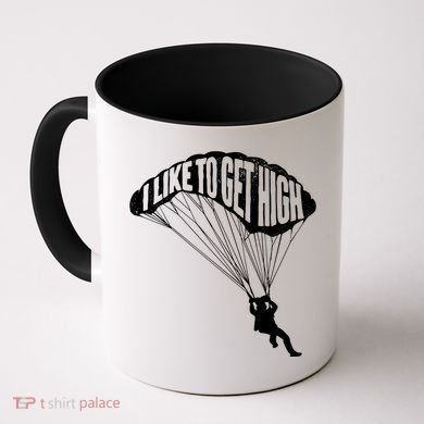 I Like To Get High Skydiver Parachutist Skydive Parachute Coffee Mug