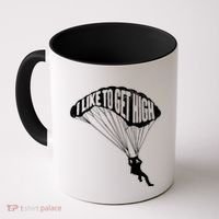 I Like To Get High Skydiver Parachutist Skydive Parachute Coffee Mug thumb 0