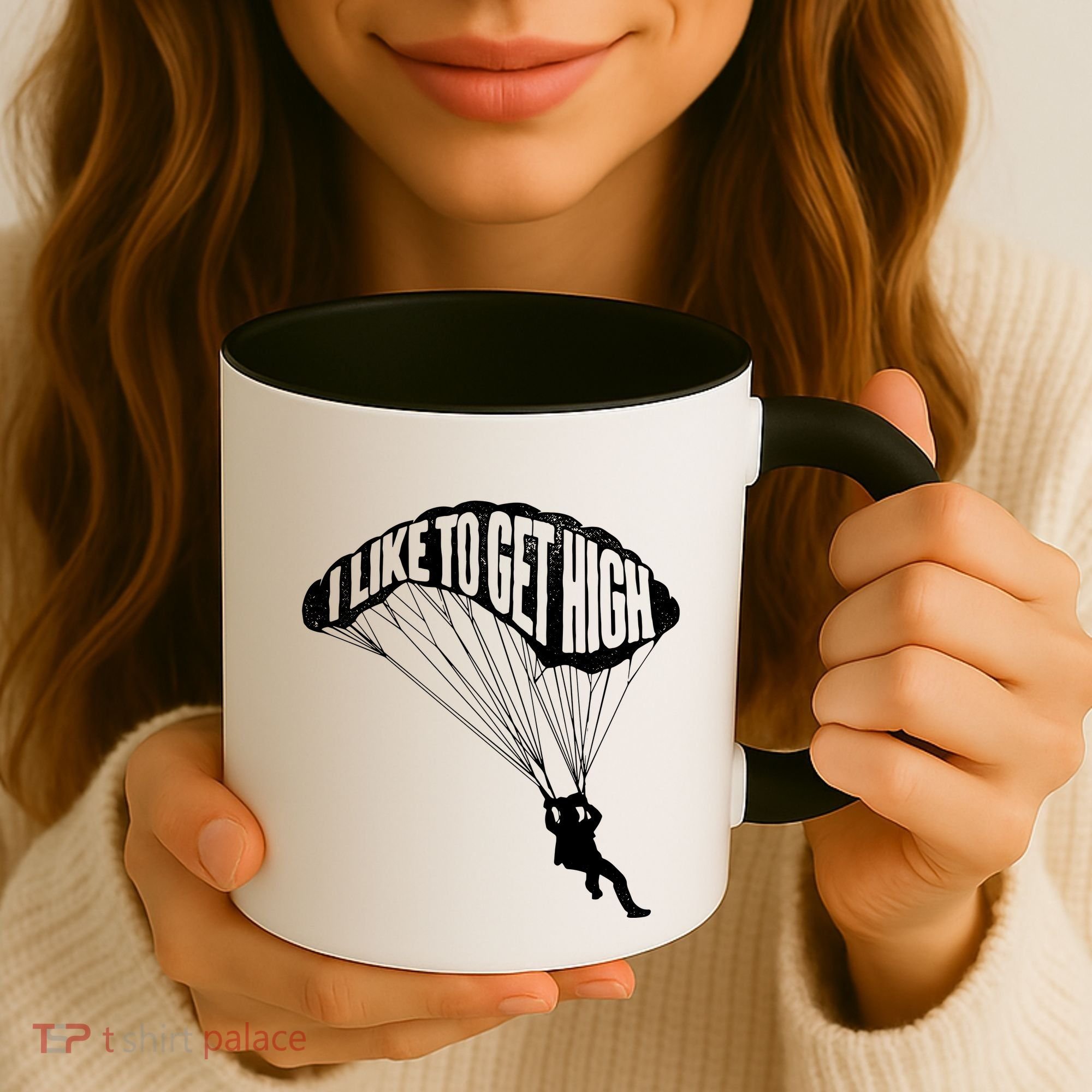 I Like To Get High Skydiver Parachutist Skydive Parachute Coffee Mug