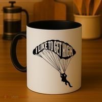 I Like To Get High Skydiver Parachutist Skydive Parachute Coffee Mug thumb 4