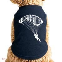 I Like To Get High Skydiver Parachutist Skydive Parachute Doggie Tank thumb 0