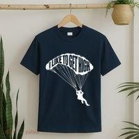 I Like To Get High Skydiver Parachutist Skydive Parachute T-Shirt thumb 2