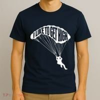 I Like To Get High Skydiver Parachutist Skydive Parachute T-Shirt thumb 3