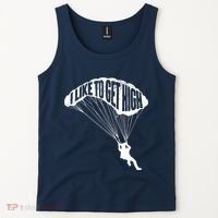 I Like To Get High Skydiver Parachutist Skydive Parachute Tank Top thumb 2