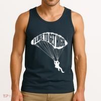 I Like To Get High Skydiver Parachutist Skydive Parachute Tank Top thumb 3