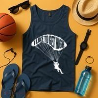 I Like To Get High Skydiver Parachutist Skydive Parachute Tank Top thumb 4