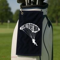 I Like To Get High Skydiver Parachutist Skydive Parachute Golf Towel thumb 2